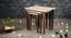 Chevron Solid Wood Nested End Table in Paper Finish - Set of 3 (PU Paper Finish, Golden) by Urban Ladder - Design 1 Side View - 526372