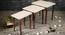 Herringbone Solid Wood Nested End Table in Paper Finish - Set of 3 (Beige, PU Paper Finish) by Urban Ladder - Rear View Design 1 - 526377