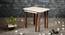 Herringbone Solid Wood Nested End Table in Paper Finish - Set of 2 (Beige, PU Paper Finish) by Urban Ladder - Rear View Design 1 - 526378