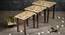 Paisley Solid Wood Nested End Table in Paper Finish - Set of 3 (PU Paper Finish, Golden) by Urban Ladder - Rear View Design 1 - 526381