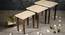 Chevron Solid Wood Nested End Table in Paper Finish - Set of 3 (PU Paper Finish, Golden) by Urban Ladder - Rear View Design 1 - 526384
