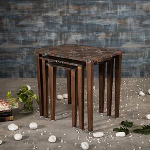 Iznik Solid Wood Side Table in Laminate Multicolor Finish-image-31