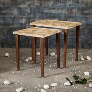 Paisley Solid Wood Side Table in Golden Finish-image-8