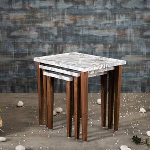 a tiny mistake Blossom Solid Wood Side Table in Blue Finish-picture-12