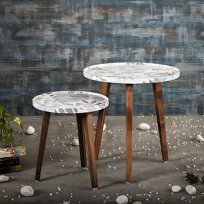 a tiny mistake Bliss Solid Wood Side Table in Blue Finish-picture-15