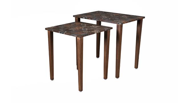 Iznik Solid Wood Nested End Table in Laminate Finish - Set of 2 (Laminate Finish, Multicolor) by Urban Ladder - Cross View Design 1 - 526409
