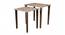 Hexagon Patches Solid Wood Nested End Table in Laminate Finish - Set of 2 (Brown, Laminate Finish) by Urban Ladder - Cross View Design 1 - 526410