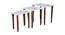 Blossom Solid Wood Nested End Table in Paper Finish - Set of 3 (Blue, PU Paper Finish) by Urban Ladder - Cross View Design 1 - 526416