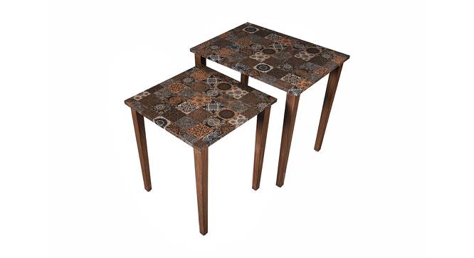Iznik Solid Wood Nested End Table in Laminate Finish - Set of 2 (Laminate Finish, Multicolor) by Urban Ladder - Front View Design 1 - 526420