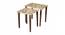 Paisley Solid Wood Nested End Table in Paper Finish - Set of 2 (PU Paper Finish, Golden) by Urban Ladder - Front View Design 1 - 526424