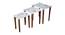 Blossom Solid Wood Nested End Table in Paper Finish - Set of 3 (Blue, PU Paper Finish) by Urban Ladder - Front View Design 1 - 526427