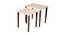 Chevron Solid Wood Rectangular Nested End Table in Paper Finish - Set of 2 (PU Paper Finish, Golden) by Urban Ladder - Front View Design 1 - 526429
