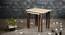 Chevron Solid Wood Rectangular Nested End Table in Paper Finish - Set of 2 (PU Paper Finish, Golden) by Urban Ladder - Design 1 Side View - 526441