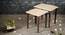 Chevron Solid Wood Rectangular Nested End Table in Paper Finish - Set of 2 (PU Paper Finish, Golden) by Urban Ladder - Rear View Design 1 - 526452