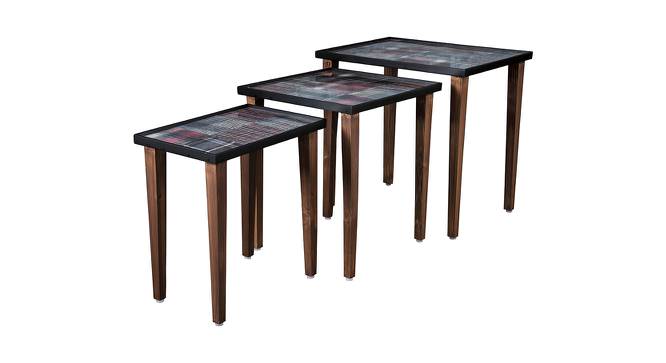 Tartan Solid Wood Nested End Table - Set of 3 (Multicolor) by Urban Ladder - Cross View Design 1 - 526475