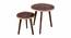 Redgoldpaisley Solid Wood Nested End Table in Paper Finish - Set of 2 (Red, PU Paper Finish) by Urban Ladder - Front View Design 1 - 526496