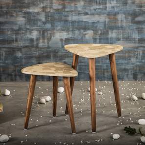 Allure Solid Wood Side Table in Golden Finish-image-10