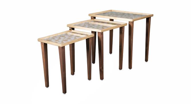 Majestic White Solid Wood Nested End Table - Set of 3 (Multicolor) by Urban Ladder - Cross View Design 1 - 526543