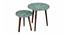Heritageazure Solid Wood Round Nested End Table in Paper Finish - Set of 2 (Multicolor, PU Paper Finish) by Urban Ladder - Front View Design 1 - 526563