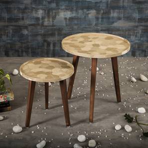 a tiny mistake Allure Solid Wood Side Table in Golden Finish-picture-11