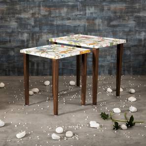 Pakshi Solid Wood Side Table in Pu Paper Multicolor Finish-image-26