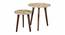Allure Solid Wood Rectangle Nested End Table in Paper Finish - Set of 2 (PU Paper Finish, Golden) by Urban Ladder - Cross View Design 1 - 526614