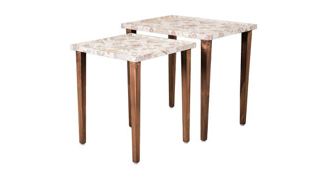 Heritage Solid Wood Rectangular Nested End Table in Paper Finish - Set of 2 (Multicolor, PU Paper Finish) by Urban Ladder - Cross View Design 1 - 526616