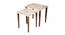Heritage Solid Wood Rectangular Nested End Table in Paper Finish - Set of 2 (Multicolor, PU Paper Finish) by Urban Ladder - Front View Design 1 - 526626
