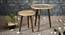 Khimkhwab Solid Wood Round Nested End Table - Set of 2 (Orange) by Urban Ladder - Design 1 Side View - 526633
