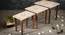 Heritagealabaster Solid Wood Nested End Table in Paper Finish - Set of 3 (Multicolor, PU Paper Finish) by Urban Ladder - Rear View Design 1 - 526646