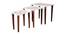 Blossom Solid Wood Rectangular Nested End Table in Paper Finish - Set of 3 (Pink, PU Paper Finish) by Urban Ladder - Cross View Design 1 - 526684