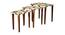 Plushwilderness Solid Wood Nested End Table in Paper Finish - Set of 3 (Multicolor, PU Paper Finish) by Urban Ladder - Cross View Design 1 - 526685
