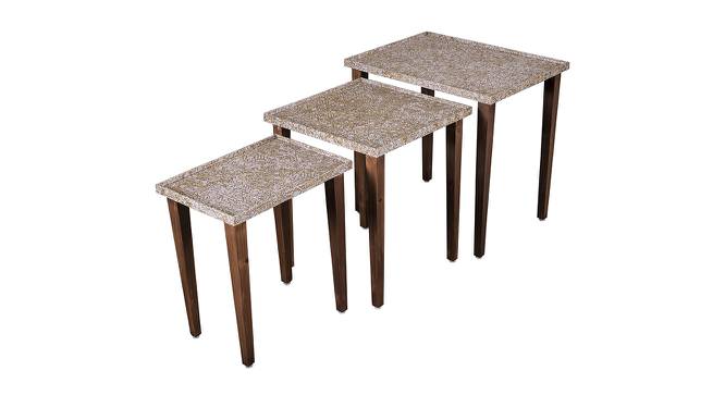 Honeycomb Solid Wood Nested End Table in Paper Finish - Set of 3 (Multicolor, PU Paper Finish) by Urban Ladder - Front View Design 1 - 526690
