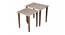 Honeycomb Solid Wood Nested End Table in Paper Finish - Set of 2 (Multicolor, PU Paper Finish) by Urban Ladder - Front View Design 1 - 526691