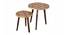 Multisequins Solid Wood Nested End Table in Paper Finish - Set of 2 (Multicolor, PU Paper Finish) by Urban Ladder - Front View Design 1 - 526698