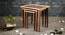 Peach Floral Motifs Solid Wood Nested End Table - Set of 3 (Pink) by Urban Ladder - Design 1 Side View - 526699