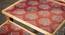 Peach Floral Motifs Solid Wood Nested End Table - Set of 3 (Pink) by Urban Ladder - Design 1 Close View - 526722