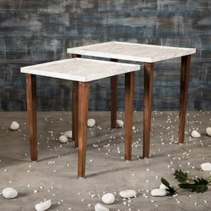 a tiny mistake Leherein Solid Wood Side Table in Pu Paper White Finish-picture-19