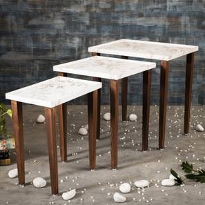 a tiny mistake Tehni Solid Wood Side Table in Pu Paper White Finish-picture-10