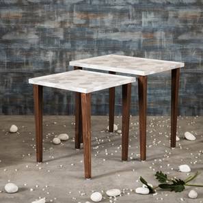 a tiny mistake Ryleigh Solid Wood Side Table in Silver Finish-picture-14