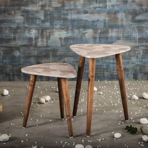 a tiny mistake Sinclair Solid Wood Side Table in Silver Finish-picture-18