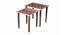 Peach Floral Motifs Solid Wood Nested End Table - Set of 2 (Pink) by Urban Ladder - Front View Design 1 - 526760