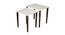Chantilly Solid Wood Nested End Table in Paper Finish - Set of 2 (White, PU Paper Finish) by Urban Ladder - Front View Design 1 - 526762