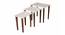 Chaandi Solid Wood Nested End Table in Paper Finish - Set of 3 (Multicolor, PU Paper Finish) by Urban Ladder - Front View Design 1 - 526773