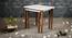 Leherein Solid Wood Nested End Table in Paper Finish - Set of 2 (White, PU Paper Finish) by Urban Ladder - Design 1 Side View - 526783
