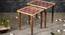 Peach Floral Motifs Solid Wood Nested End Table - Set of 2 (Pink) by Urban Ladder - Rear View Design 1 - 526796