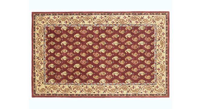 Kenton Maroon Traditional Hand-Tufted 8 x 5 Feet Carpet (Rectangle Carpet Shape, Maroon) by Urban Ladder - Design 1 Full View - 527515