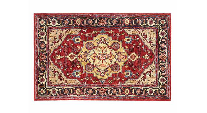 Aston Red Traditional Hand-Tufted 8 x 5 Feet Carpet (Red, Rectangle Carpet Shape) by Urban Ladder - Design 1 Full View - 527557