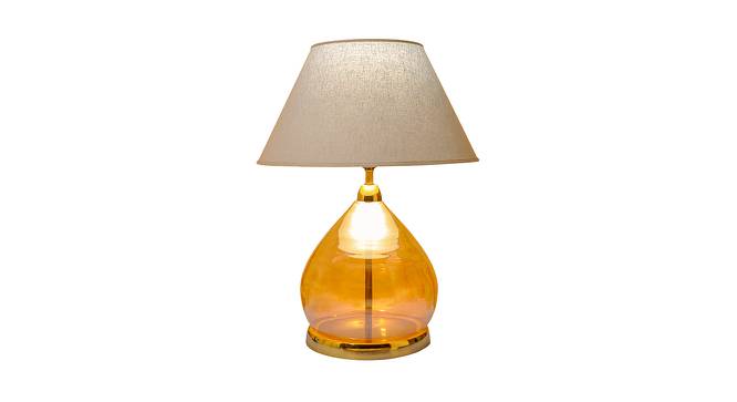 Fangio Amber & Brass Glass Table Lamp (Amber & Brass) by Urban Ladder - Design 1 Full View - 527624