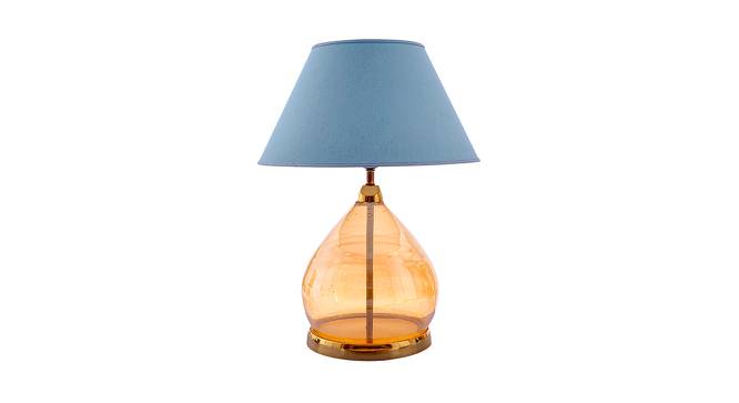 Fangio Amber & Brass Glass Table Lamp (Amber & Brass) by Urban Ladder - Front View Design 1 - 527645